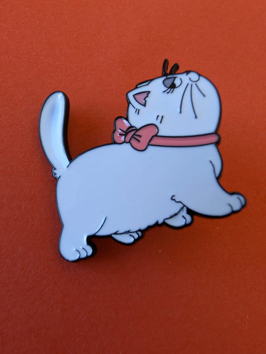 Pin Vit Katt - Rino Design Sthlm