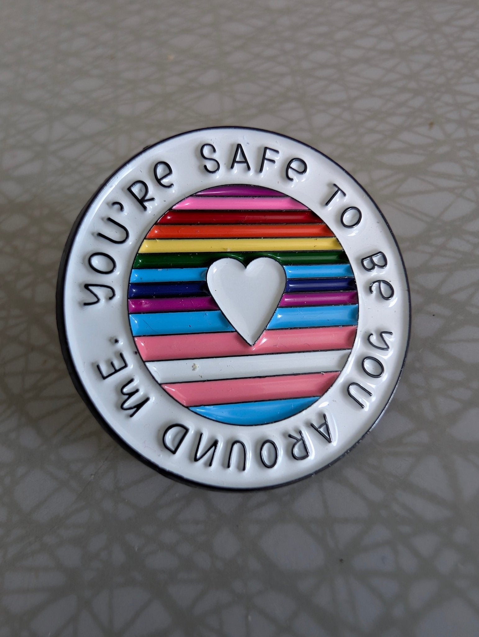 Pin You´re safe Pins i One size från Rino Design Sthlm