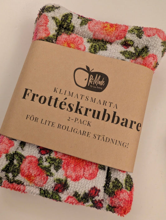 Retro frotteskrubb rosor 2 - pack - Rino Design Sthlm