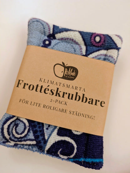 Retro frotteskrubbare blå 2 - pack - Rino Design Sthlm
