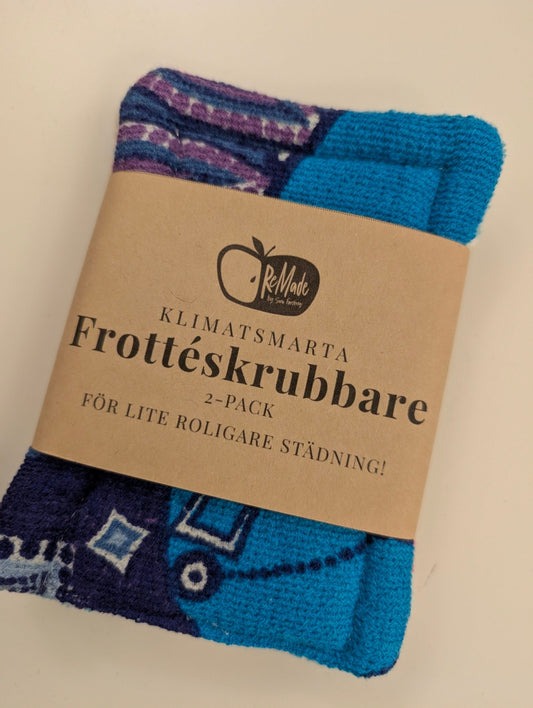 Retro frotteskrubbare blå 2 - pack - Rino Design Sthlm