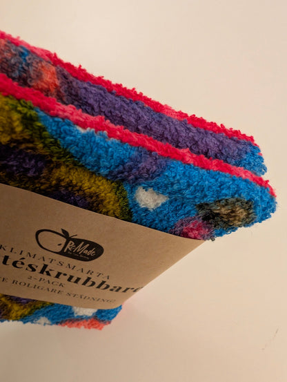 Retro frotteskrubbare färgglad 2 - pack - Rino Design Sthlm