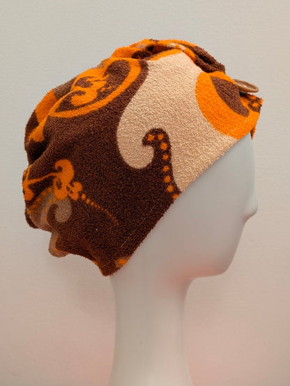 Retro turban i frotte Grön - Rino Design Sthlm