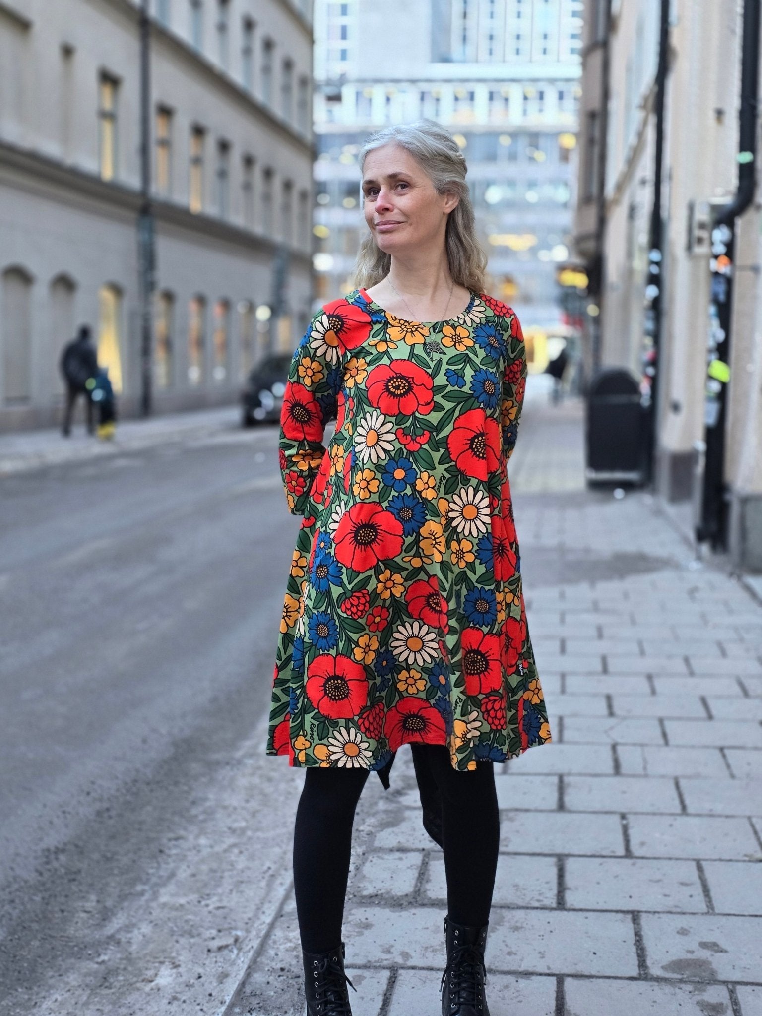 Rino A - linjeklänning Bukett - Rino Design Sthlm