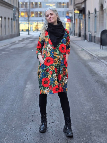 Rino A - linjeklänning Bukett - Rino Design Sthlm