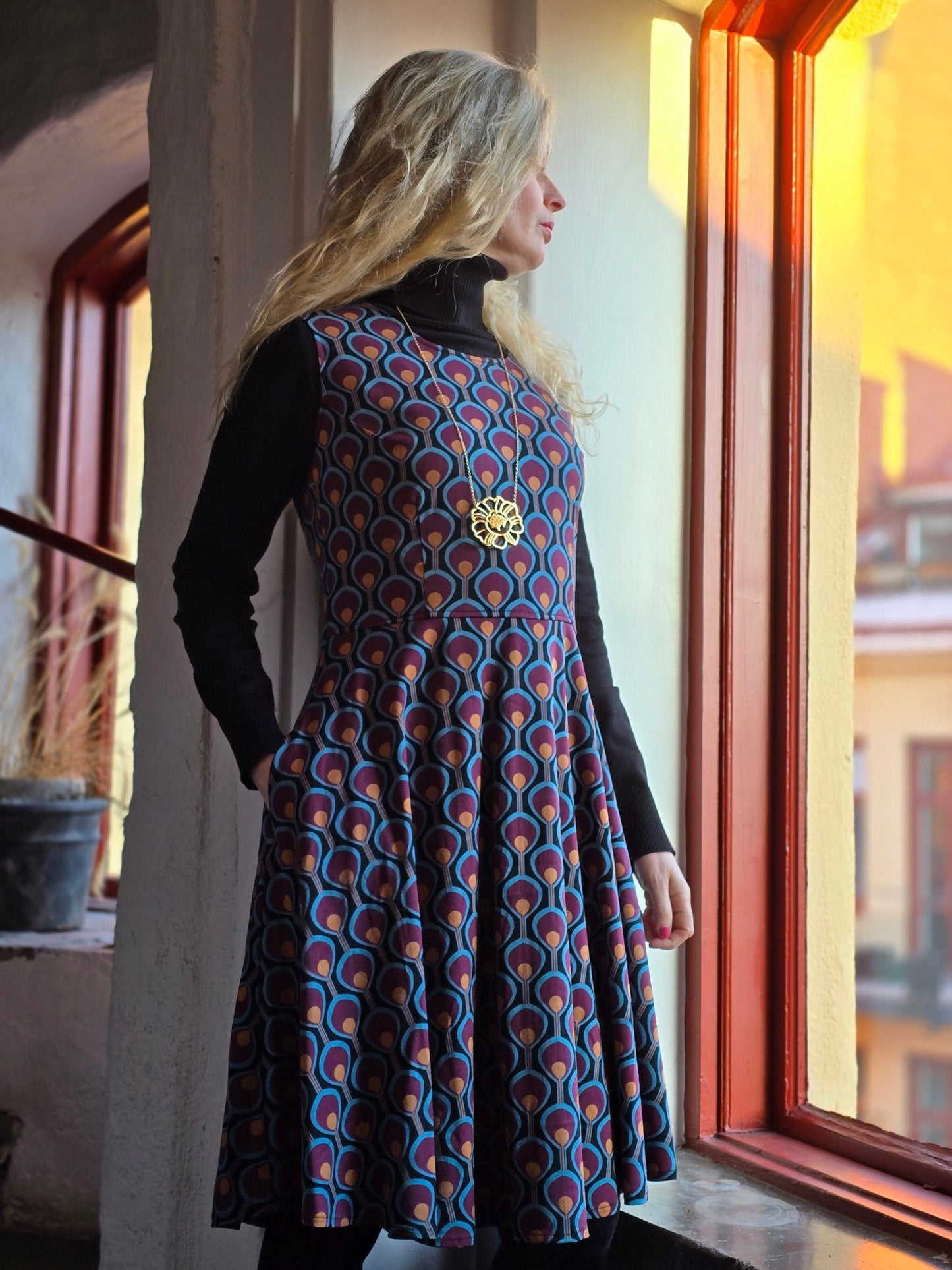 Rino Pionklänning Påfågel Mörk - Rino Design Sthlm