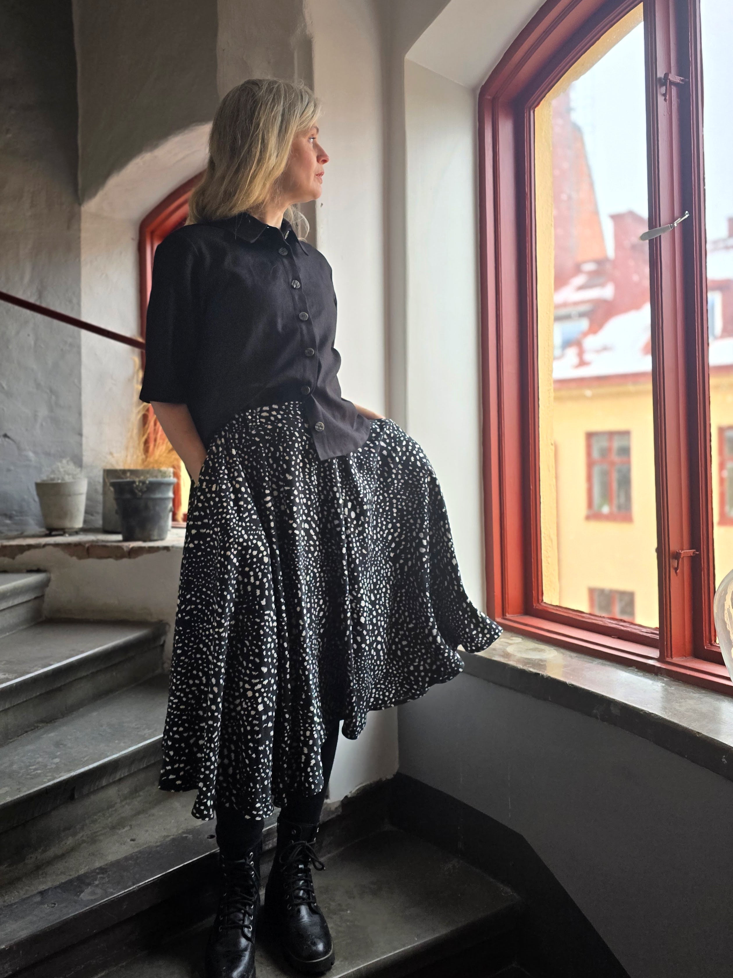 Blus Svart lin | Rino