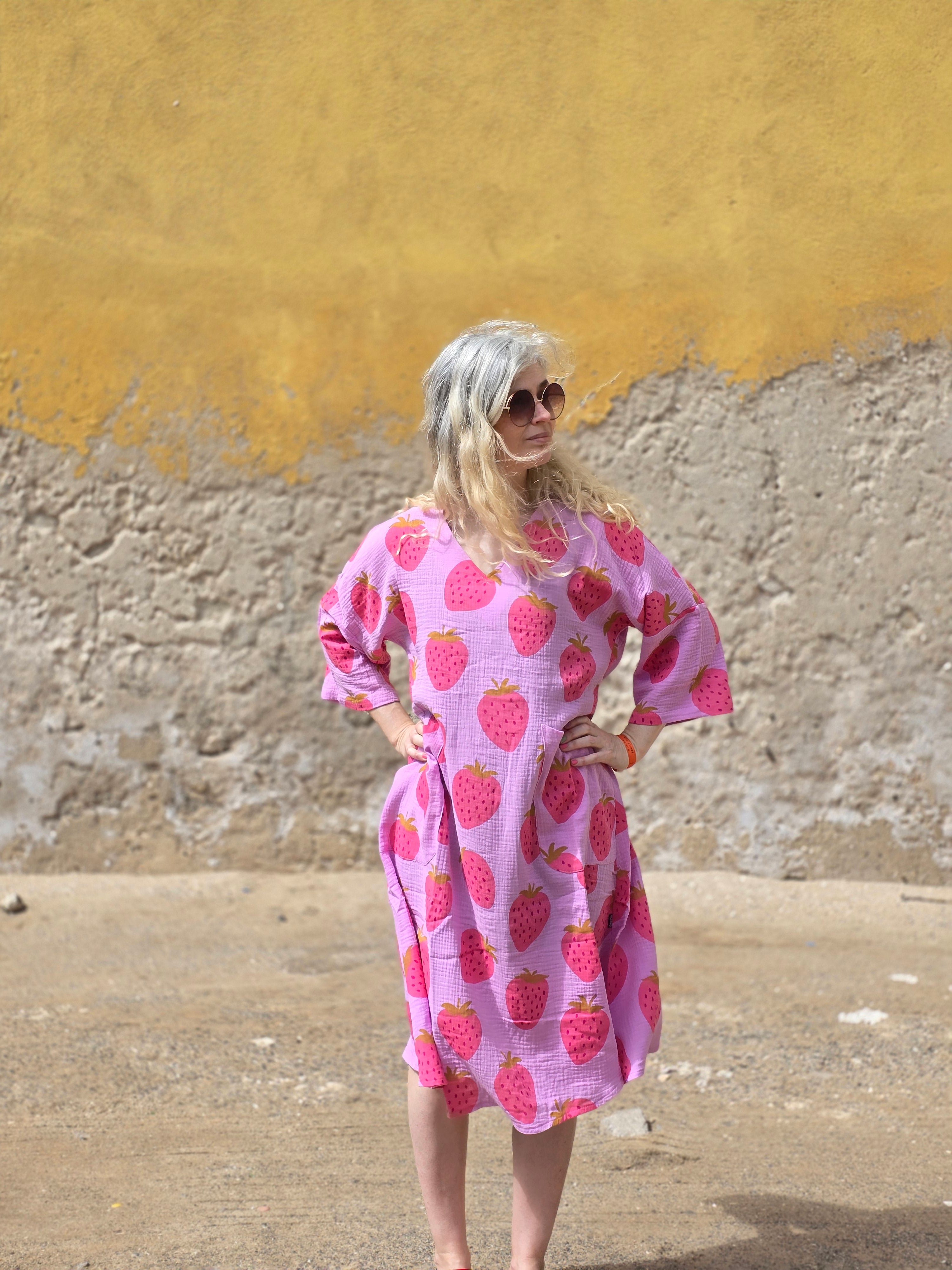 Klänning Vera Jordgubbe | Rino