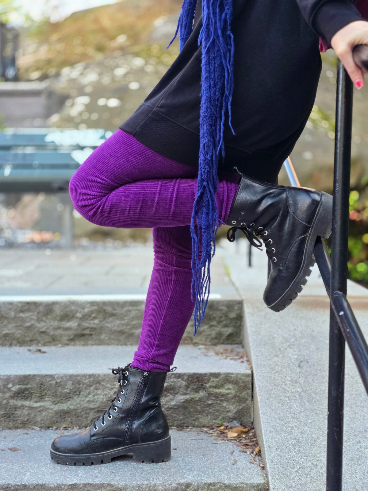 Leggings Manchestervelour Lila | Rino
