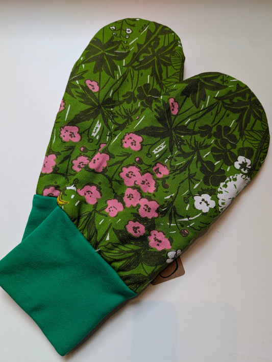 Vantar Retro Grön-rosa blommor
