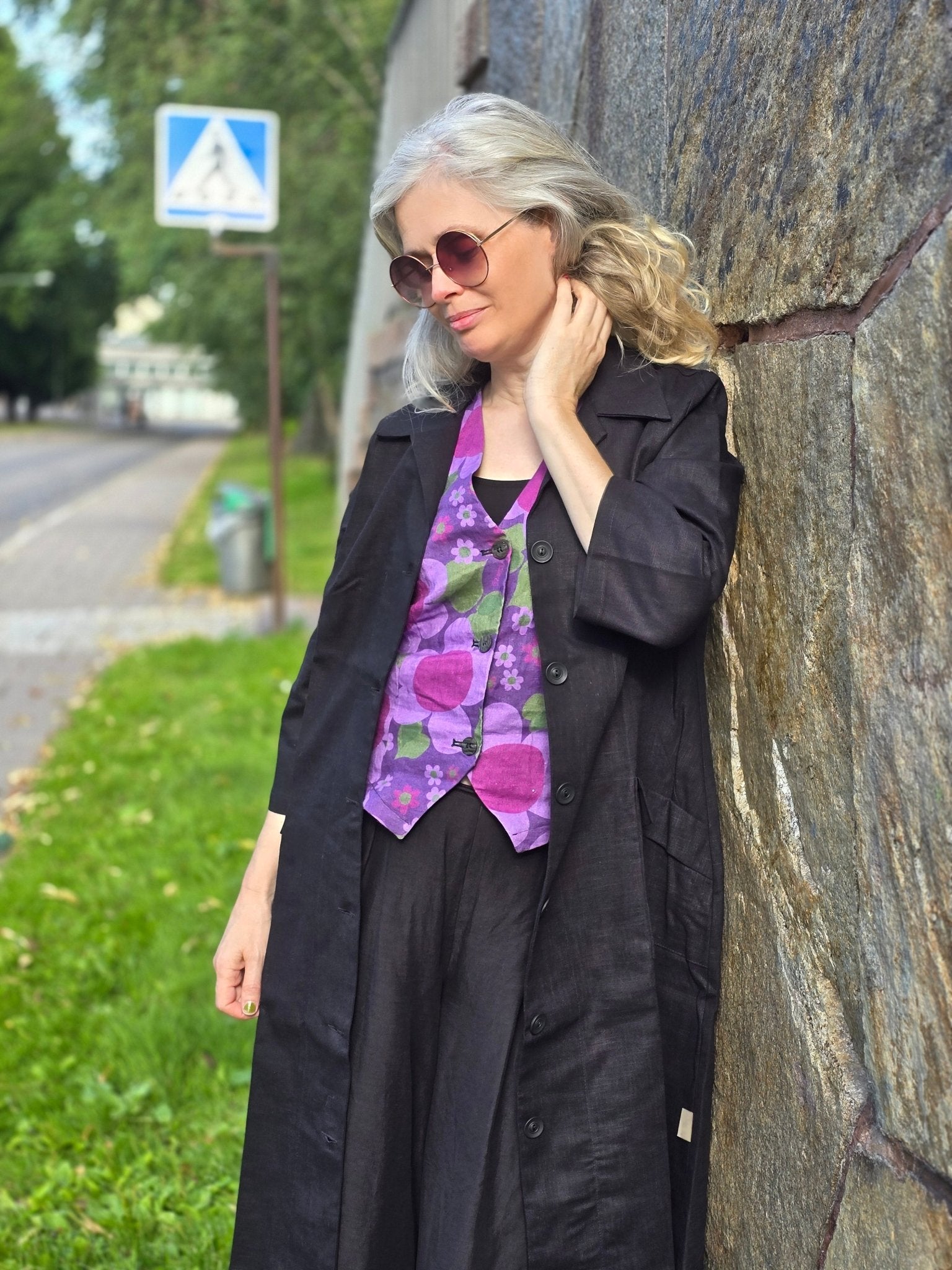 Rockklänning / Städrock Svart Linnemix | Rino Klänning i S från Rino Design Sthlm