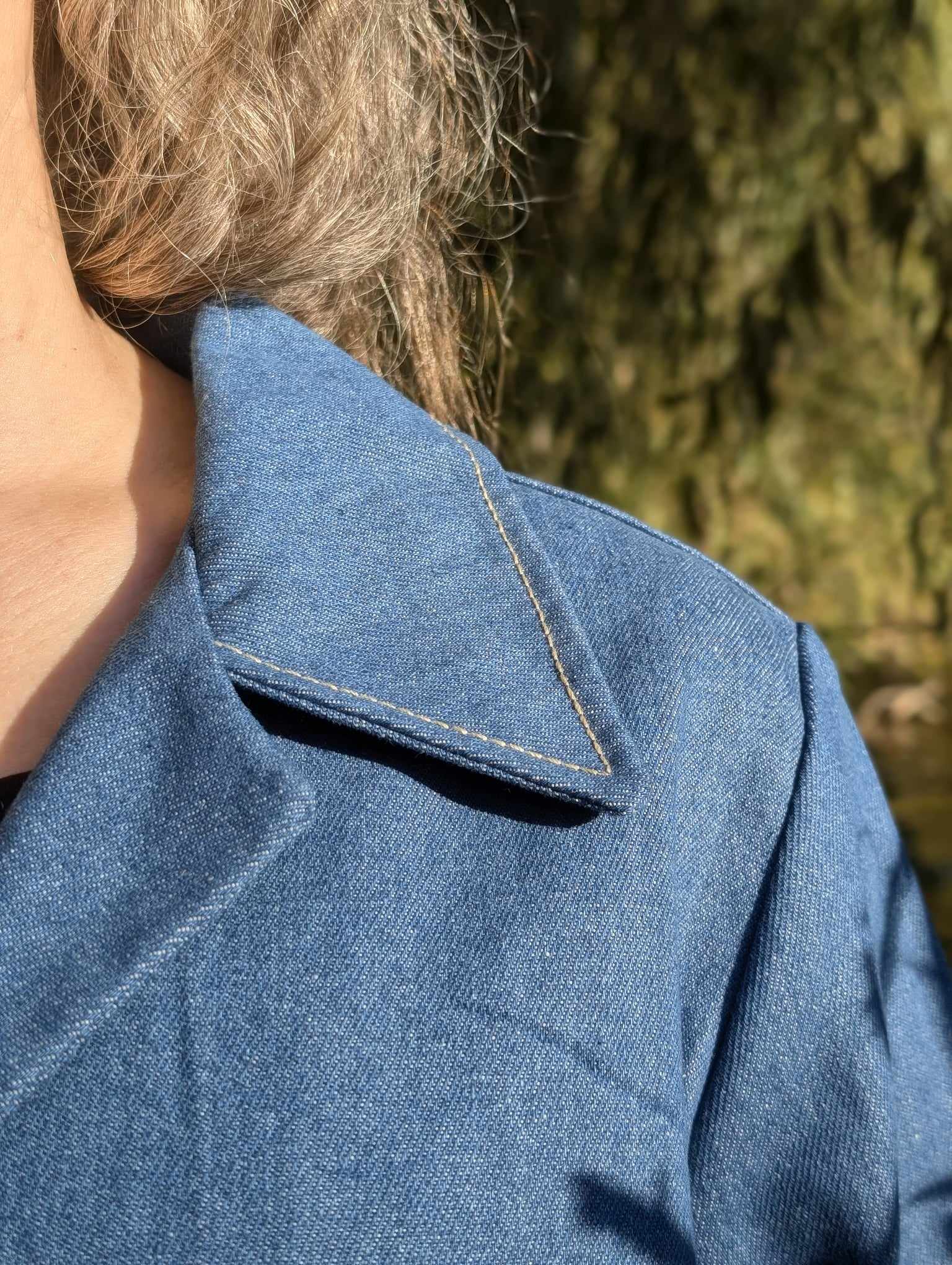 Rockklänning / Städrock Blå jeans | Rino Klänning i S från Rino Design Sthlm