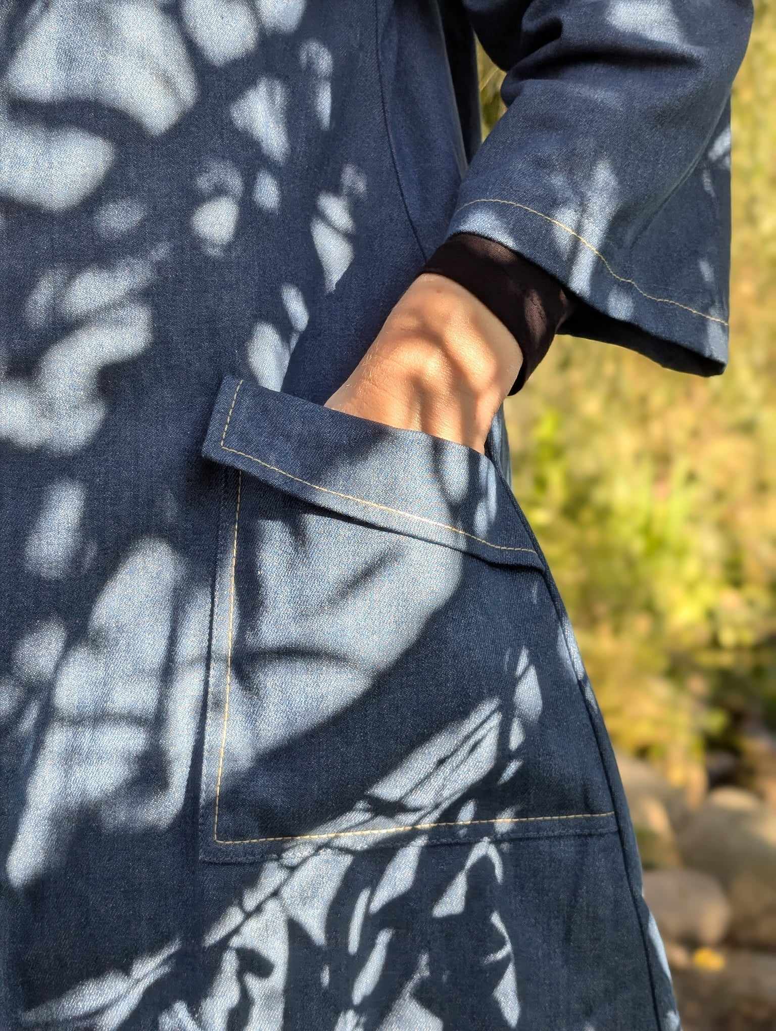 Rockklänning / Städrock Blå jeans | Rino Klänning i S från Rino Design Sthlm