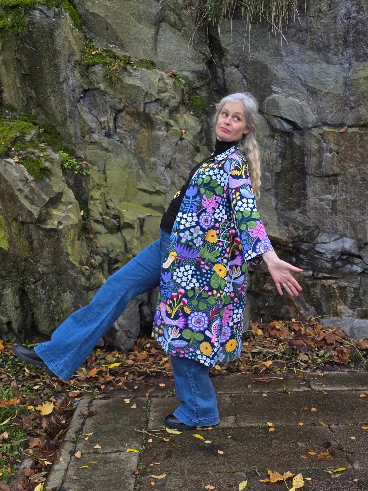 Rockklänning / Städrock Blå kanin - Rino Design Sthlm