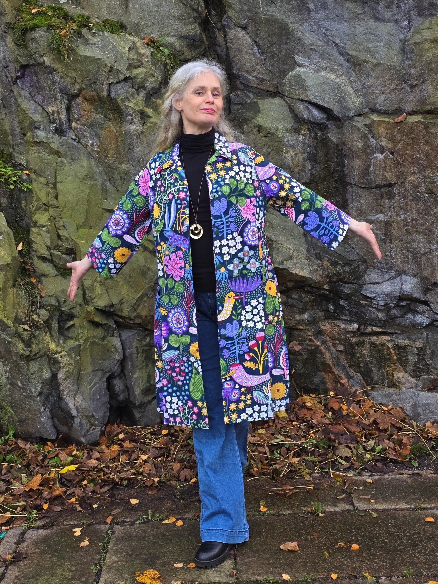 Rockklänning / Städrock Blå kanin - Rino Design Sthlm