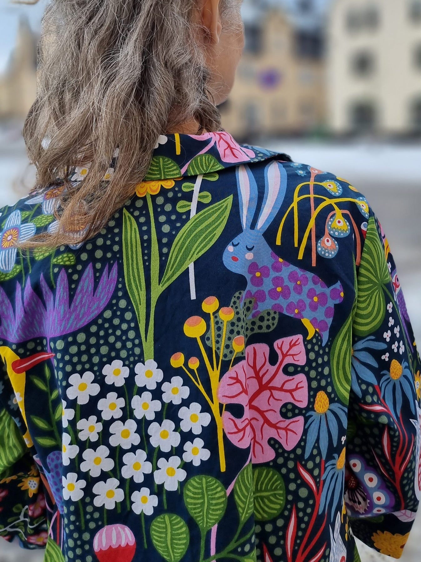 Rockklänning / Städrock Blå kanin - Rino Design Sthlm