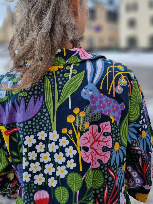 Rockklänning / Städrock Blå kanin - Rino Design Sthlm