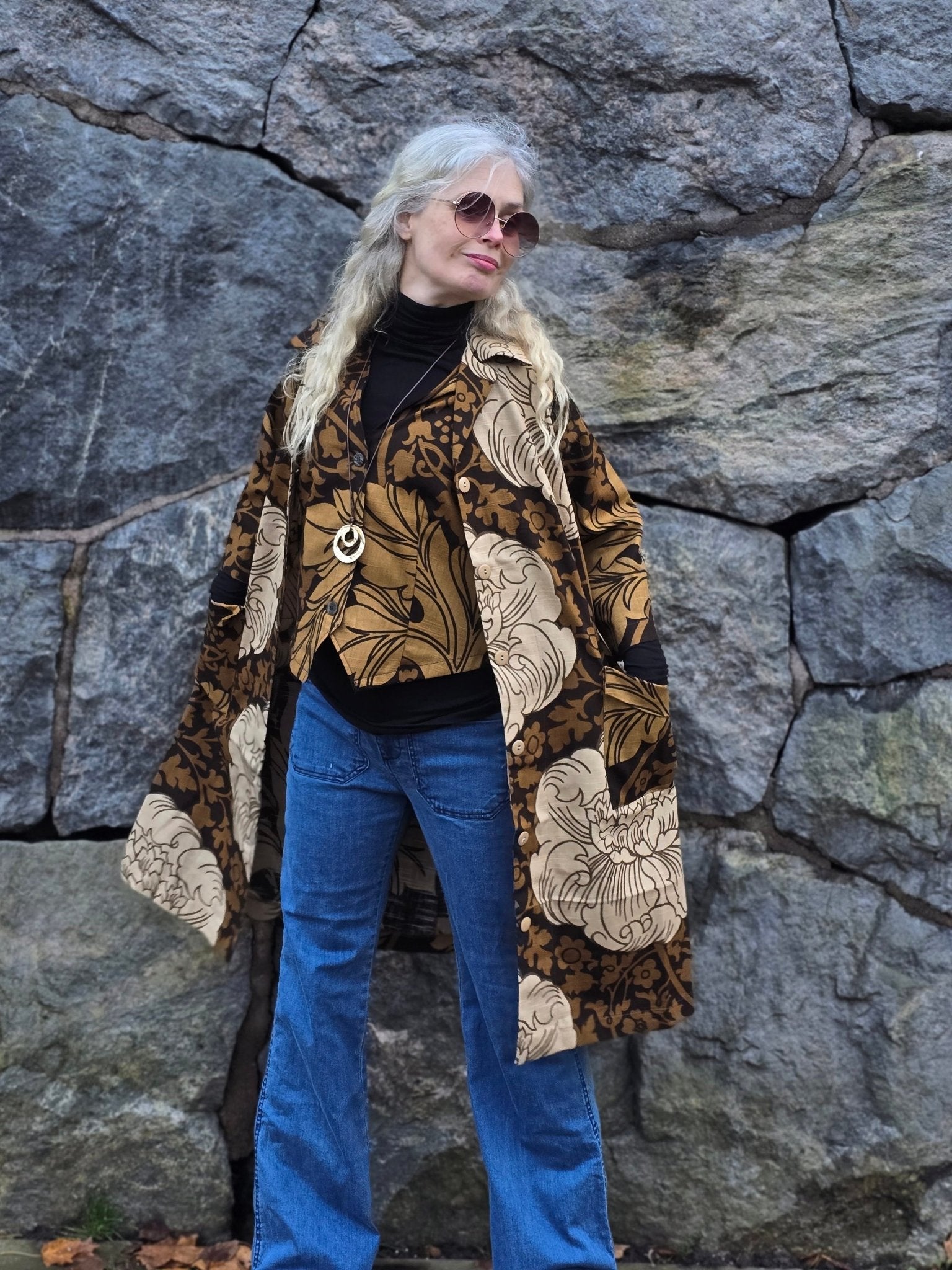 Rockklänning / Städrock Brun 70's - Rino Design Sthlm