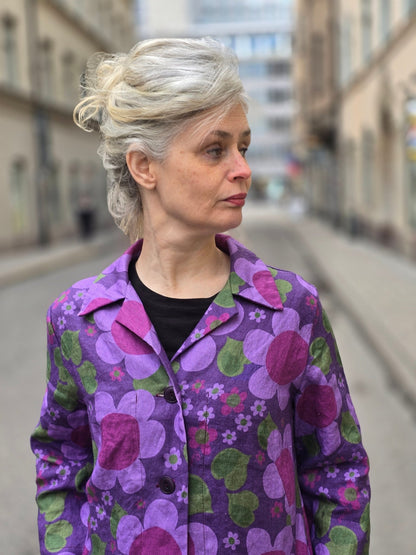 Rockklänning / Städrock linne Solblomma - Rino Design Sthlm