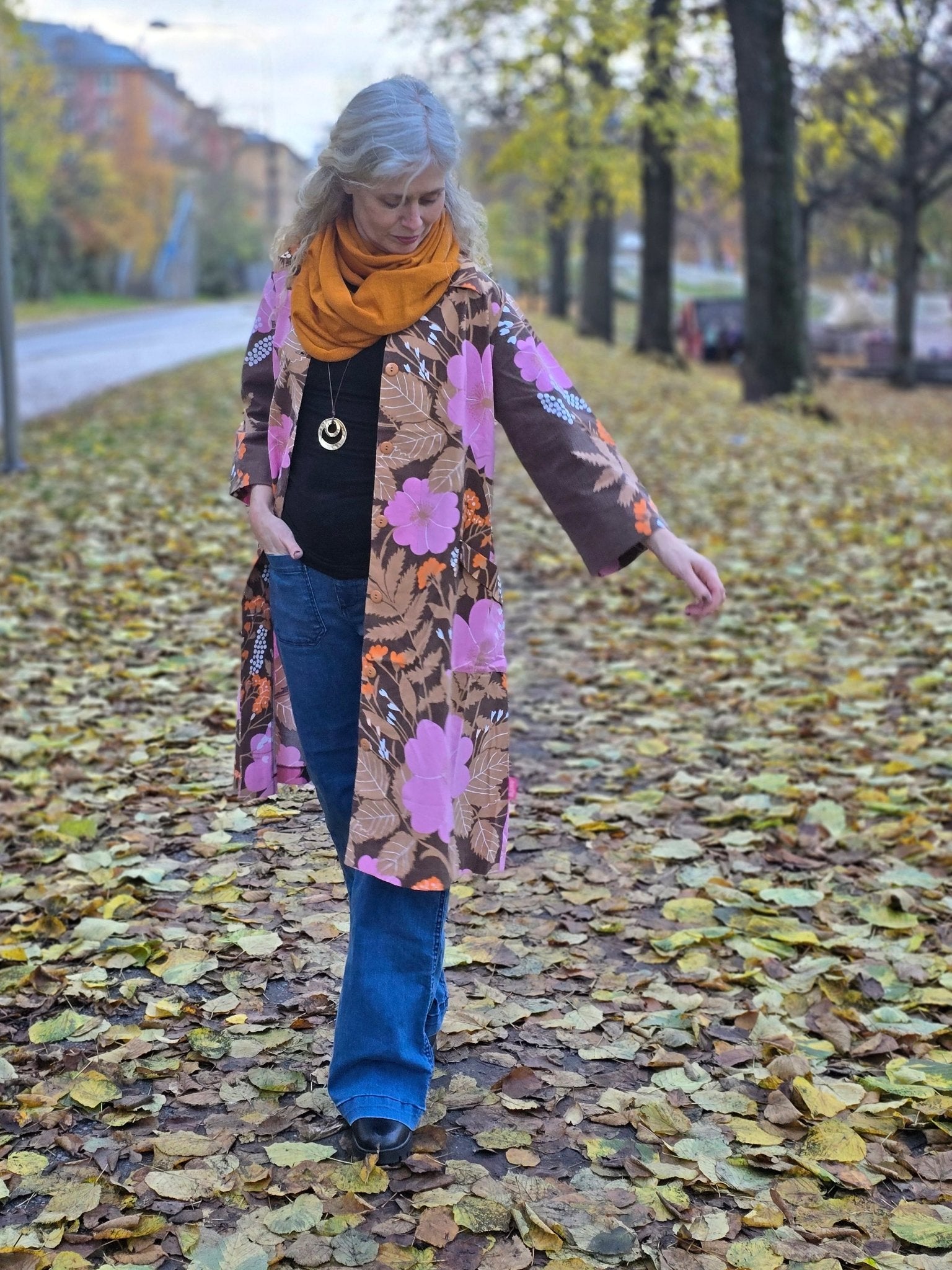 Rockklänning / Städrock Retro Blomma - Rino Design Sthlm