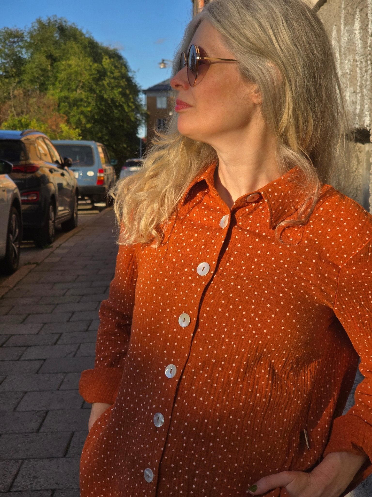 Skjorta Dam Muslin Rost | Rino Skjorta Dam i S från Rino Design Sthlm