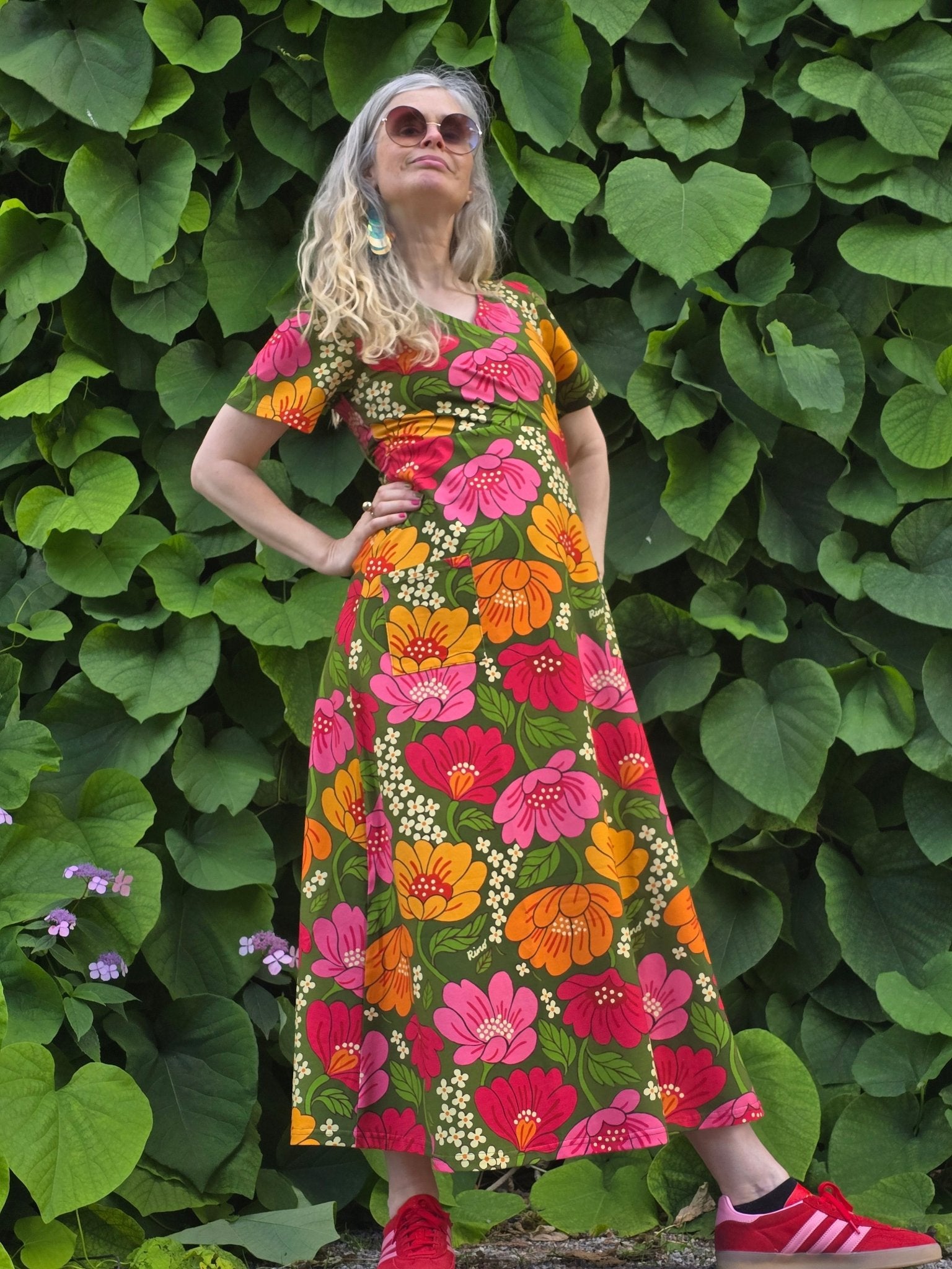 Trikåklänning lång Siwan Sommar | Rino Klänning i S från Rino Design Sthlm