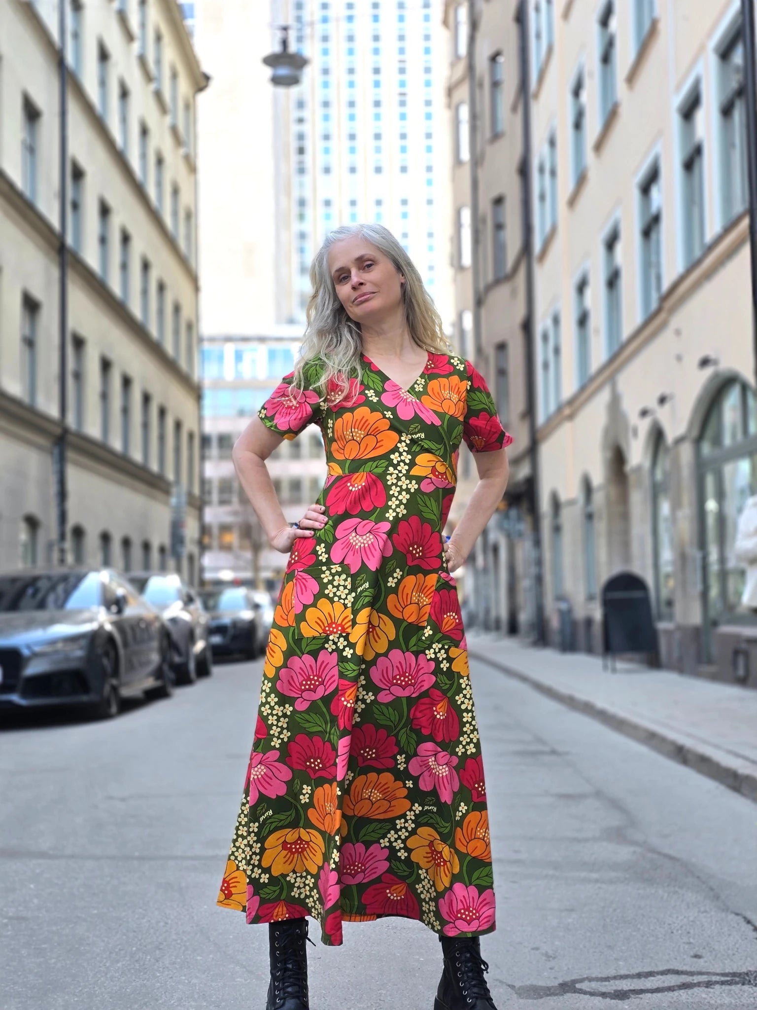 Trikåklänning lång Siwan Sommar | Rino Klänning i S från Rino Design Sthlm