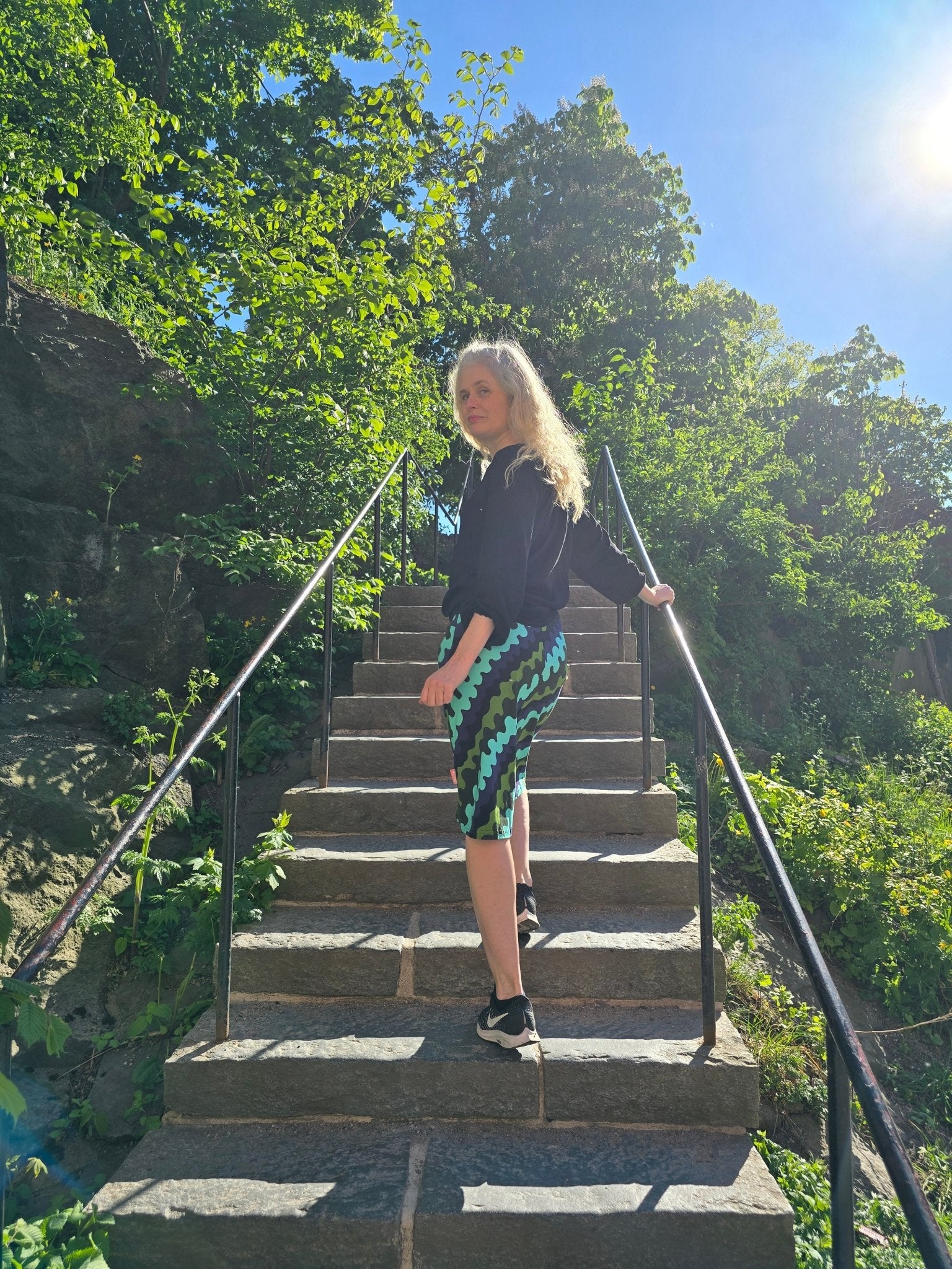 Trikåkjol s mönster Krusning | Rino Kjol i S från Rino Design Sthlm