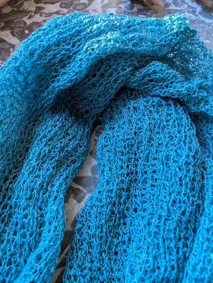 Tubsjal Finstickad Liten Mörk petrol | Rino - Rino Design Sthlm