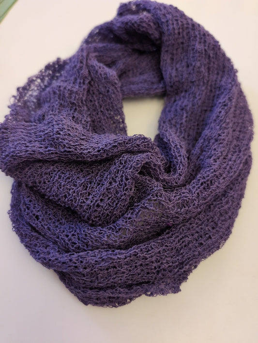 Tubsjal Finstickad Liten Plommonlila | Rino - Rino Design Sthlm