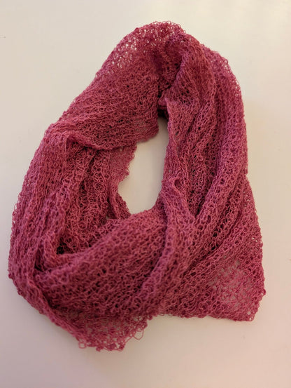 Tubsjal Finstickad Liten Rosa | Rino - Rino Design Sthlm