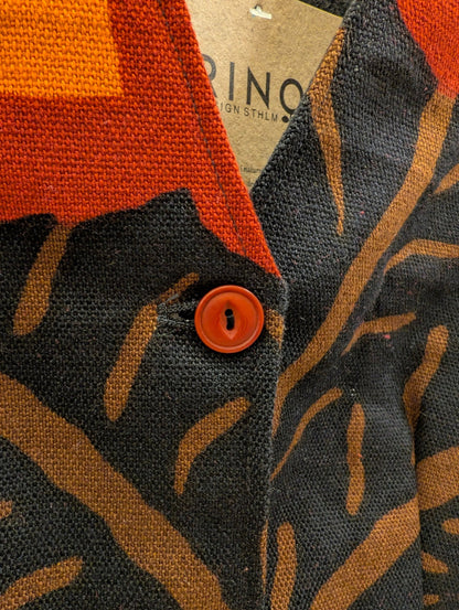 Väst Brunröd Retrotyg S - Rino Design Sthlm