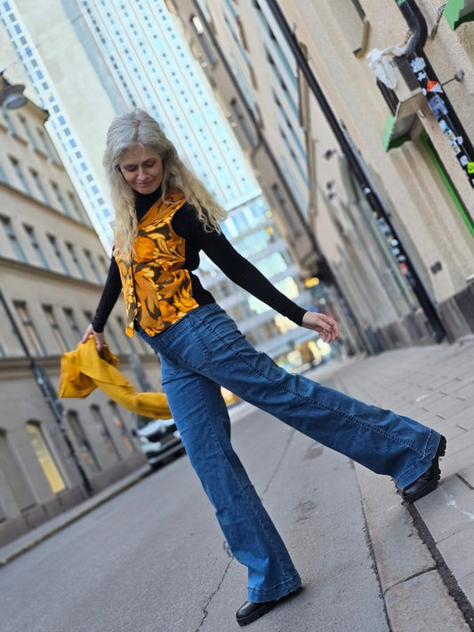 Väst Gul Retrotyg - Rino Design Sthlm