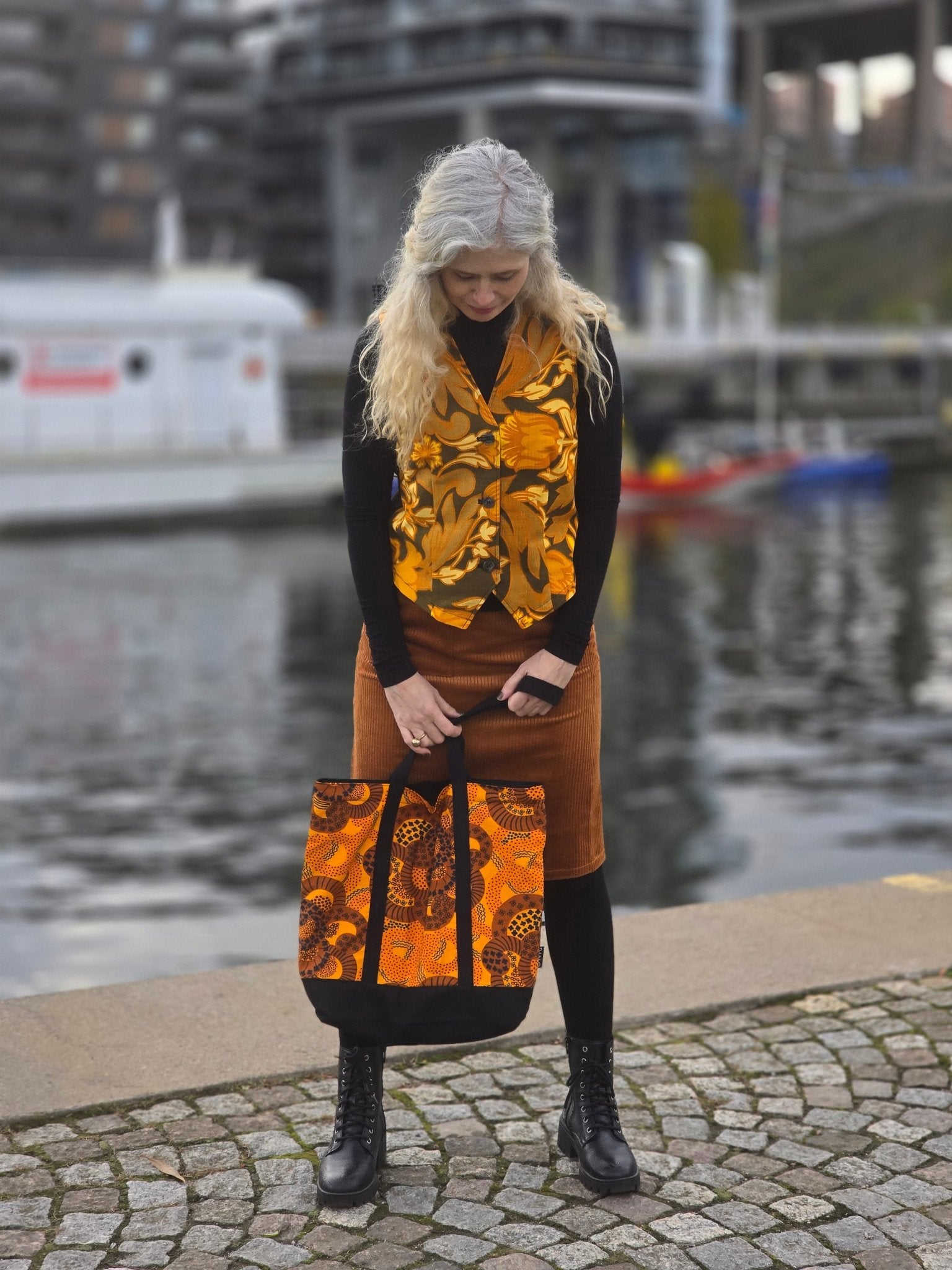 Väst Gul Retrotyg | Rino Väst i S från Rino Design Sthlm