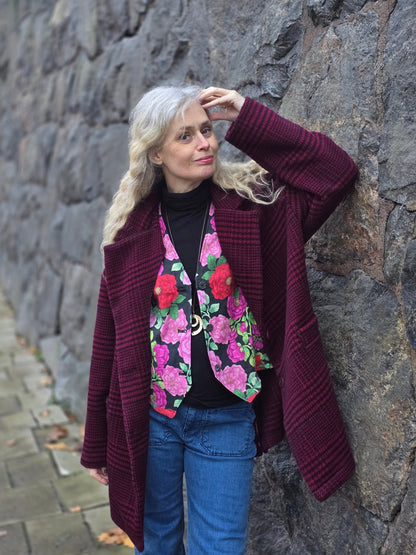 Väst Rosor Svart - Rino Design Sthlm