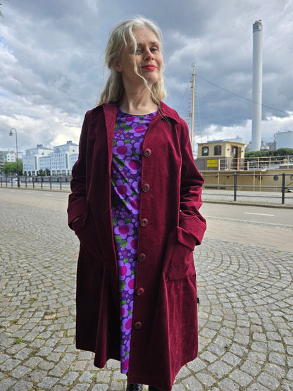 Vinröd Manchesterkappa - Rino Design Sthlm