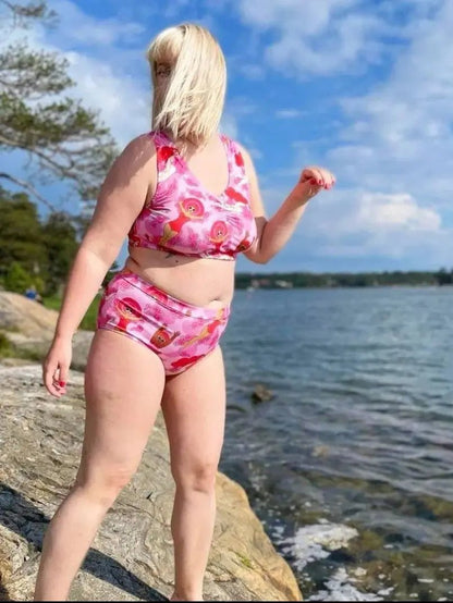 Bikinitopp Kvinnor som vågar Rosa - Rino Design Sthlm