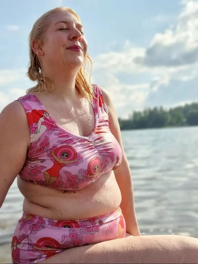 Bikinitopp Kvinnor som vågar Rosa - Rino Design Sthlm