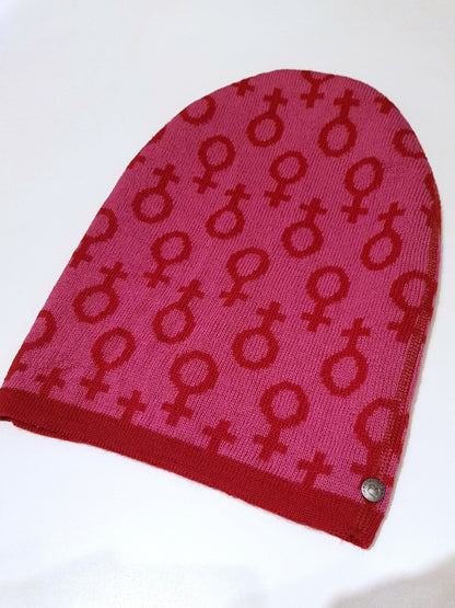 Feminist ullmössa Röd/rosa - Rino Design Sthlm