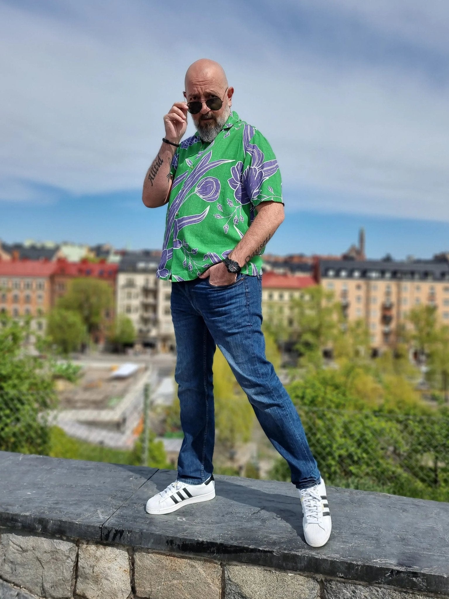 Stormönstrad skjorta herr | Rino Standard product i 2XL från Rino Design Sthlm