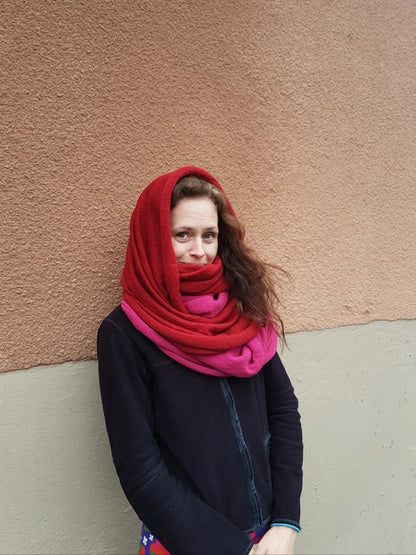 Tubsjal Ull Mörkröd - Rino Design Sthlm
